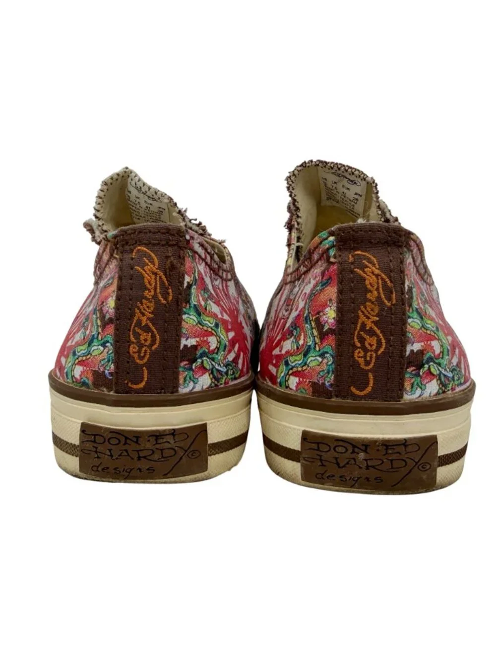 Vtg Y2K Ed Hardy Tattoo Canvas Sneakers | Streetwear Grunge Skater McBling Indie - Picture 14 of 16